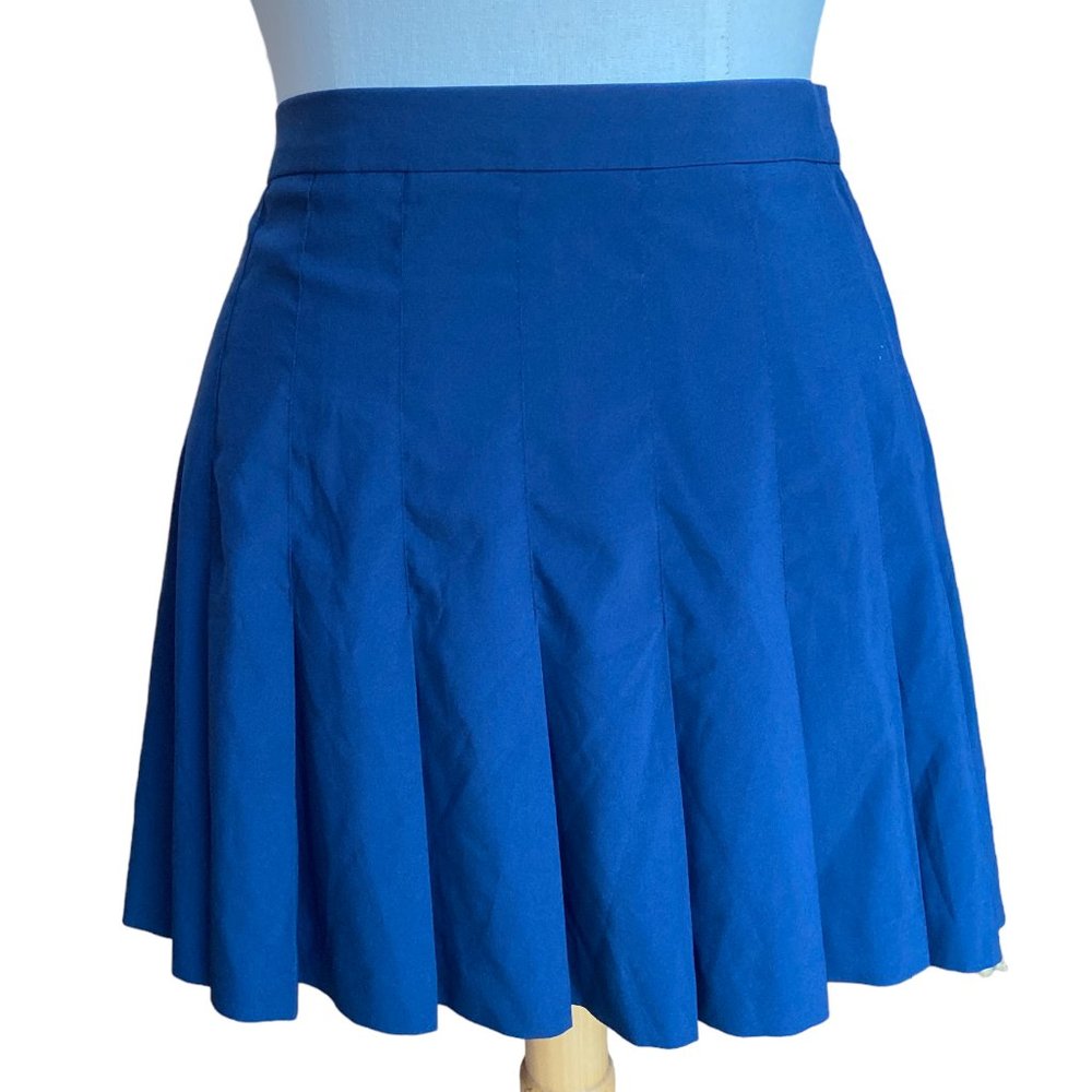 Vintage Quantum Hanasport Skirt Pleated Tennis Skirt Blue Preppy Collegiate-14
